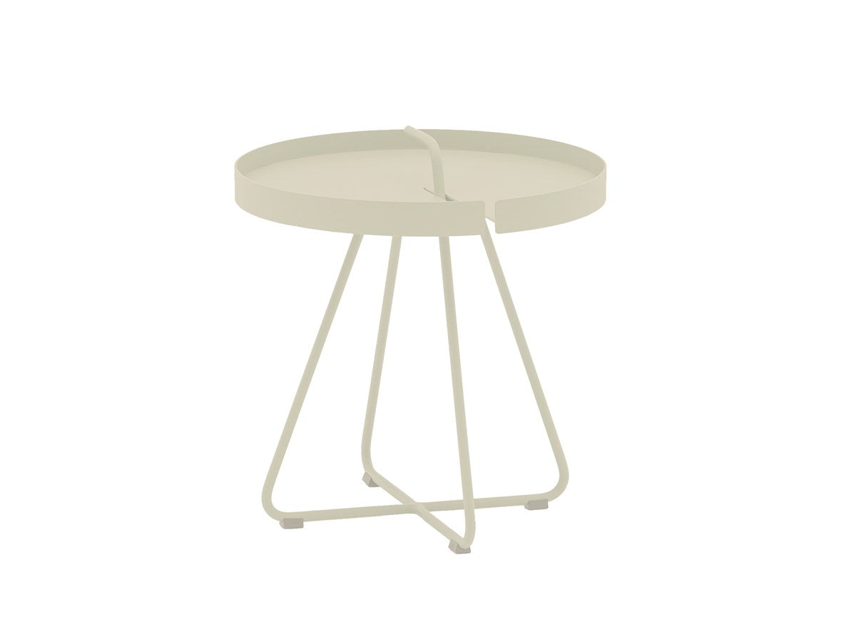 Mocha Side Tray Table With Removable Topgarden