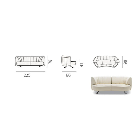 Backrest track rotating sofa