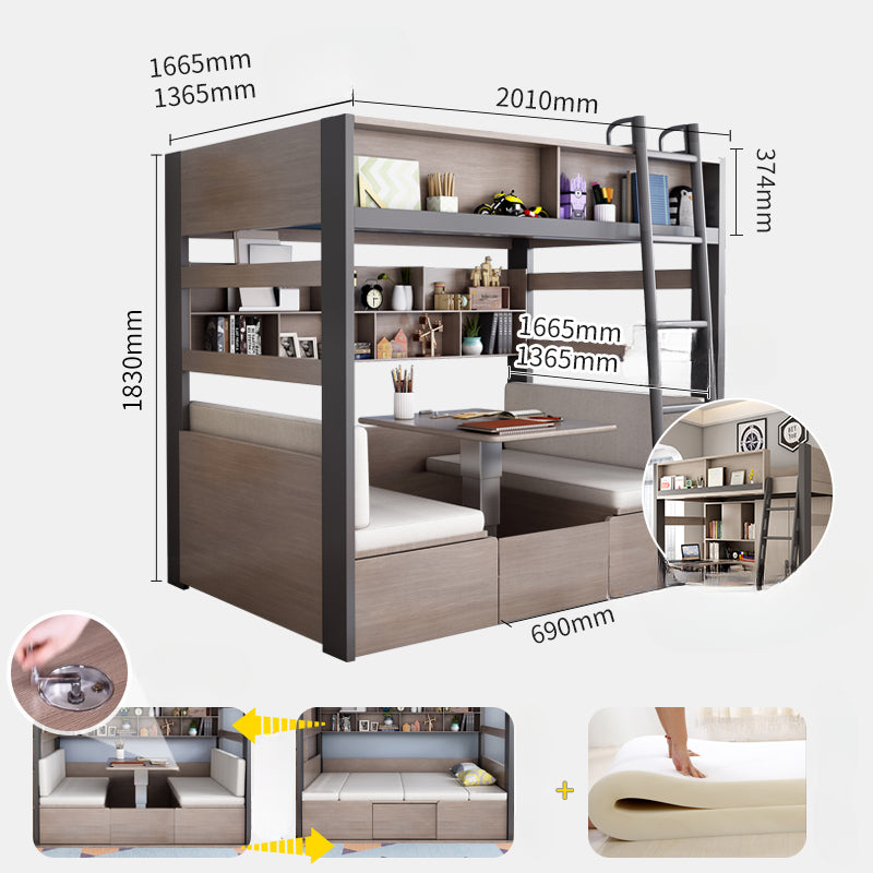 Simple modern upper and lower multi-function bed