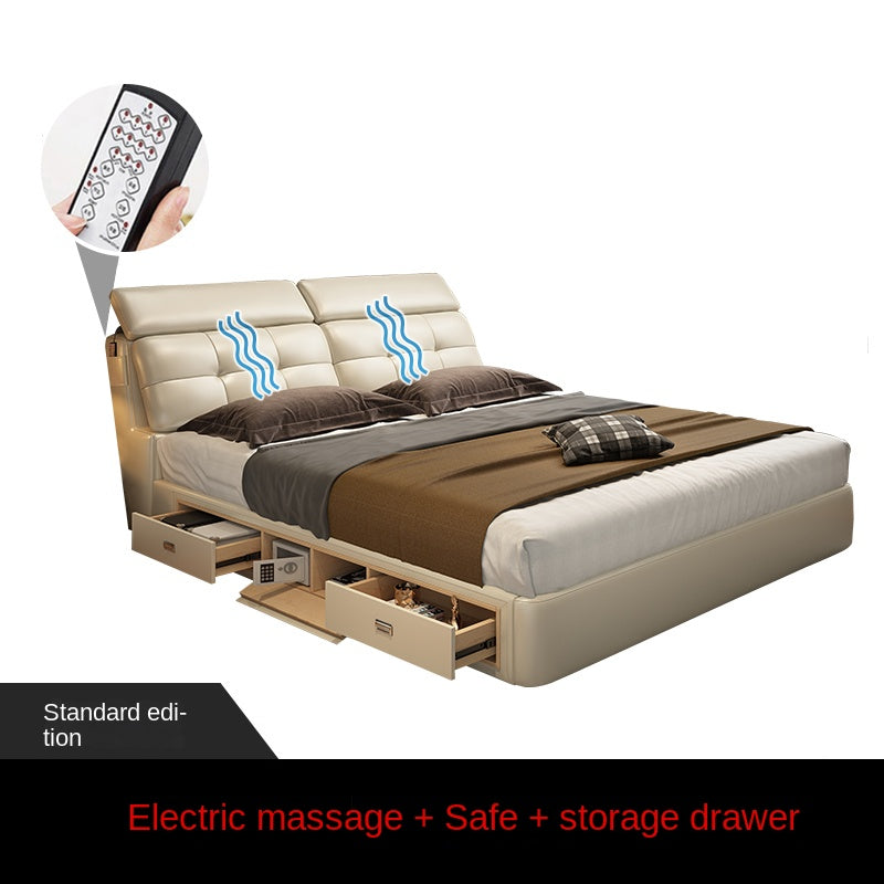 Intelligent electric vibration massage leather bed master multifunctional fun wedding bed