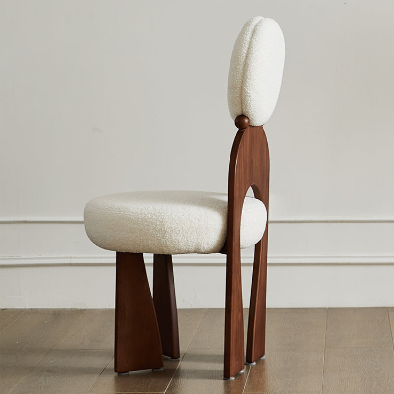 Designer's premium white wax wood chair