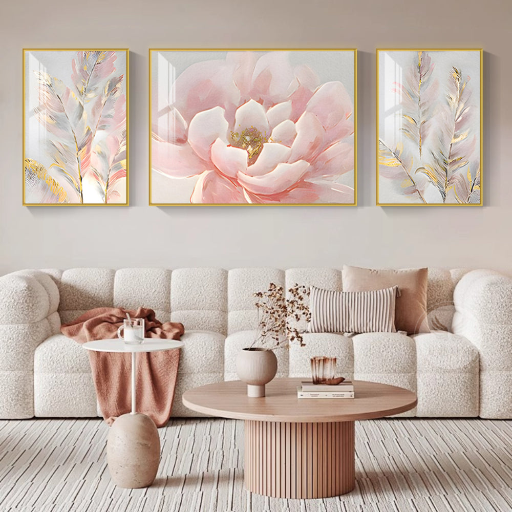 Oil painting living room decorative painting light luxury high sense hanging painting modern simple sofa background wall painting mural A