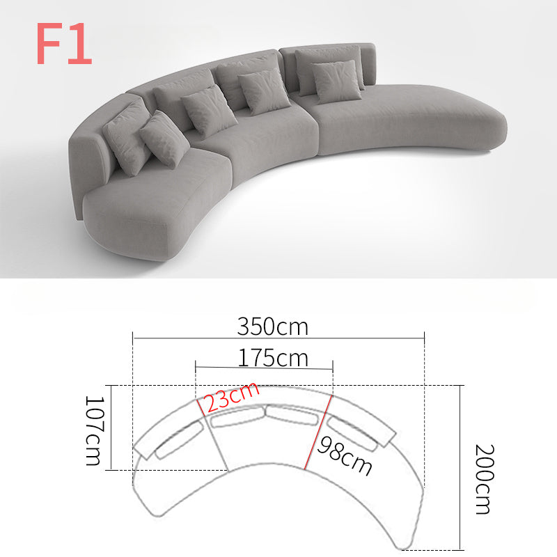 Curved furniture combination