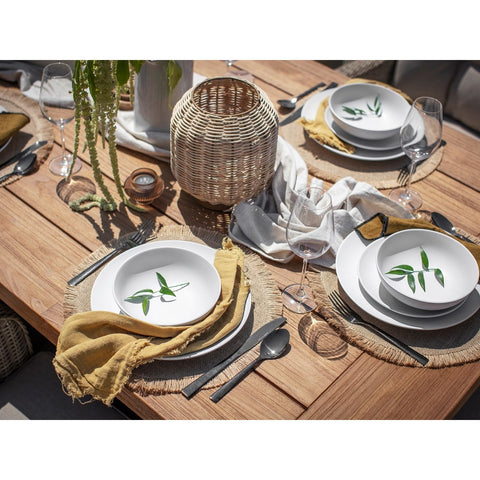 Teak Rectangle Table with 8 Chedworth Rattan Chairsgarden