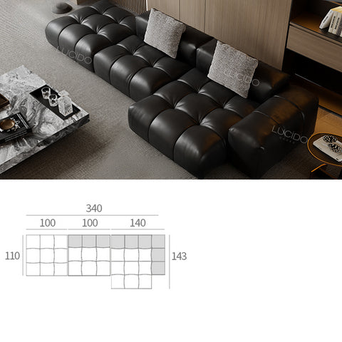 SABA Pixel Module Leather Sofa