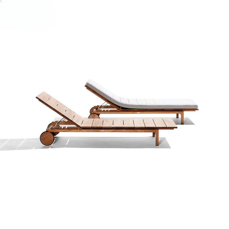 Teak swimming pool beach lounge bed garden