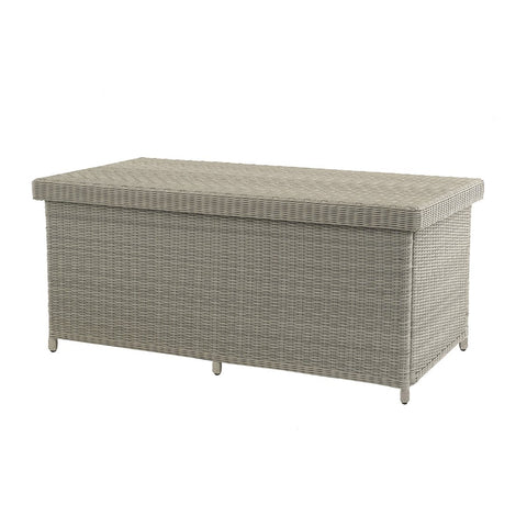 Dove Grey Rattan Large Cushion Box with Linergarden