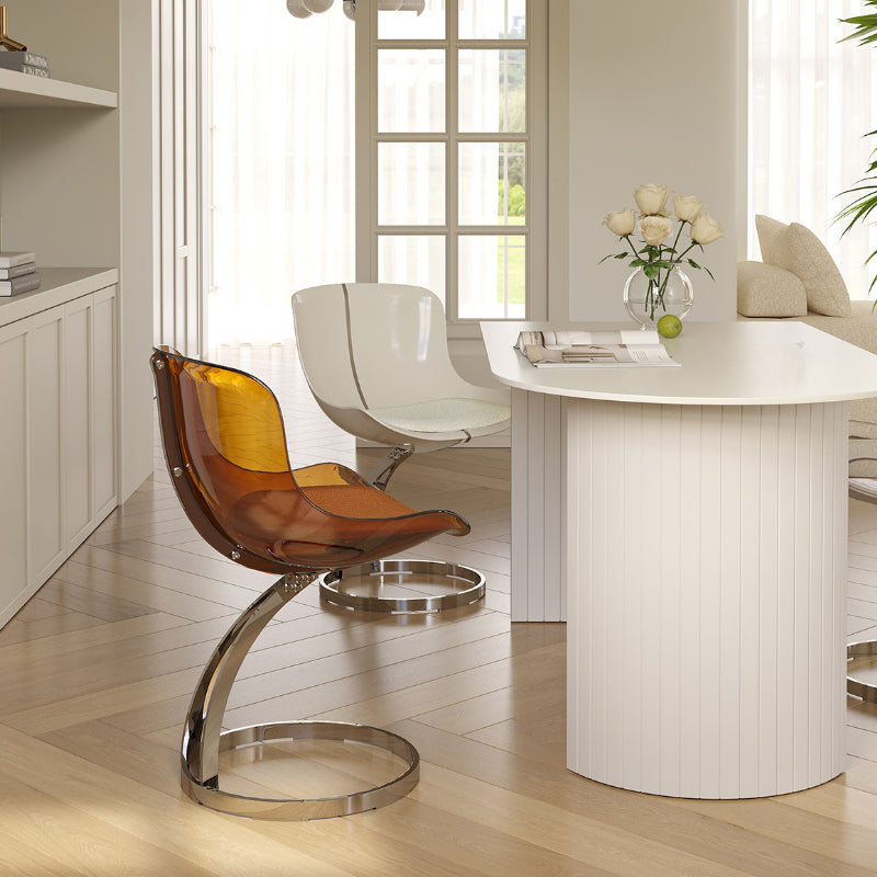 Designer's Creative Cream Home Acrylic Chair