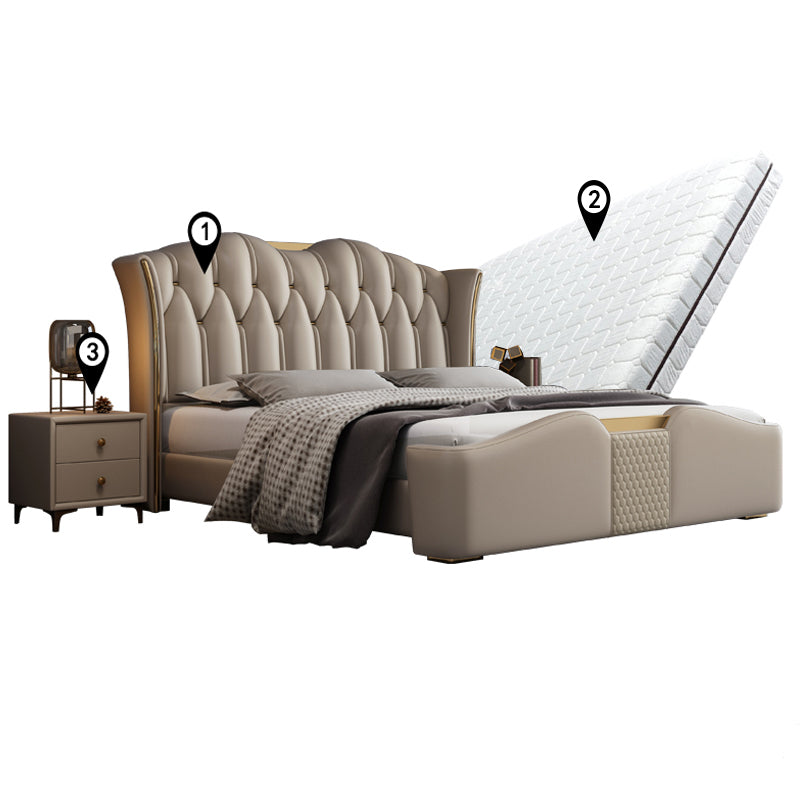 Modern leather bed designed by a famous Italian designer bed