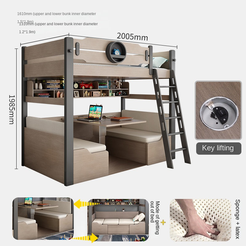 Upper and lower multi-function combined bed