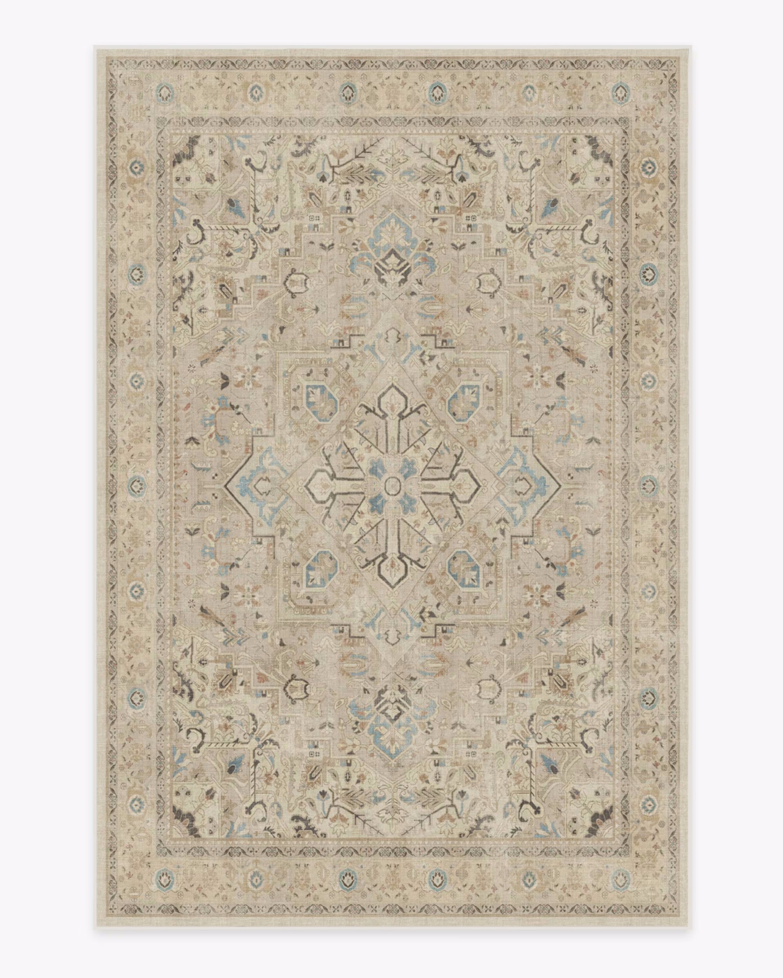 Area Rugs for Living Room, Stain Resistant Washable Rug Non-Slip Rug Vintage Boho Rug Non-Shedding Carpet for Bedroom Dining Room Kitchen Living Room