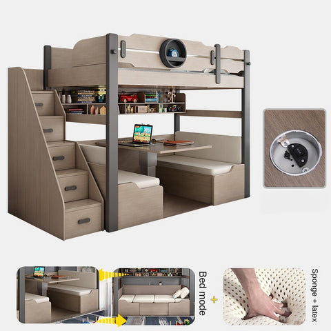 Upper and lower multi-function combined bed