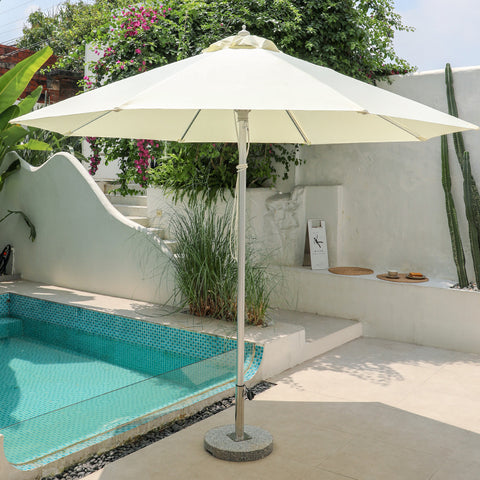 Waterproof chairs on the beach by the swimming pool garden