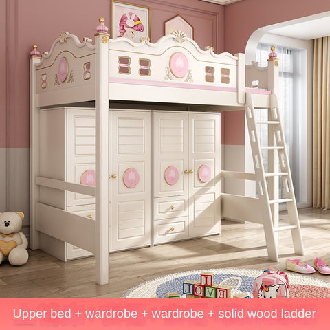 Pink Multi functional Combination Bed