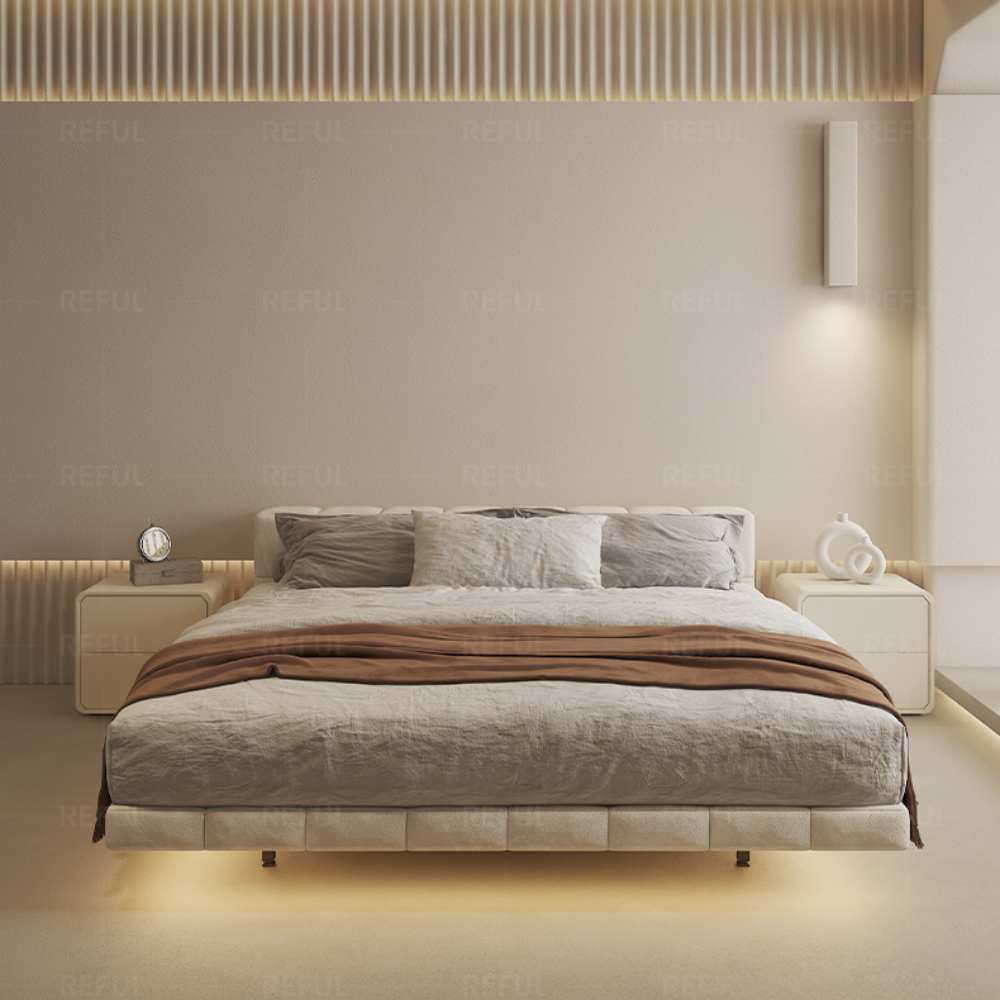 Modern minimalist suspended bed