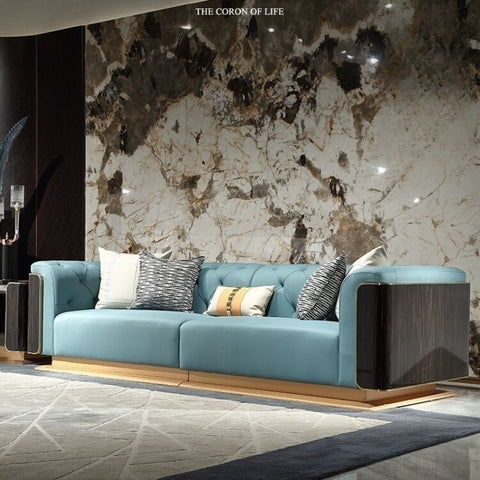 Italian art aesthetics leather sofa