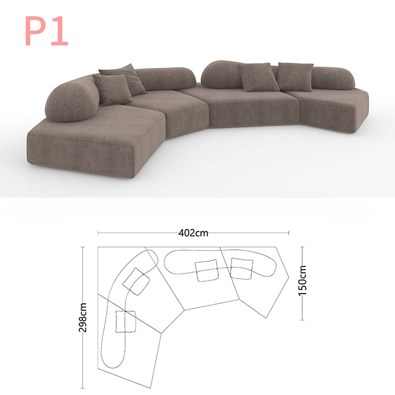 Italian modular fabric sofa