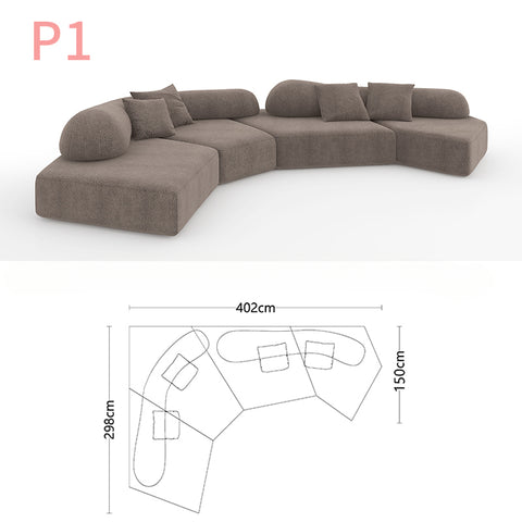 Italian modular fabric sofa