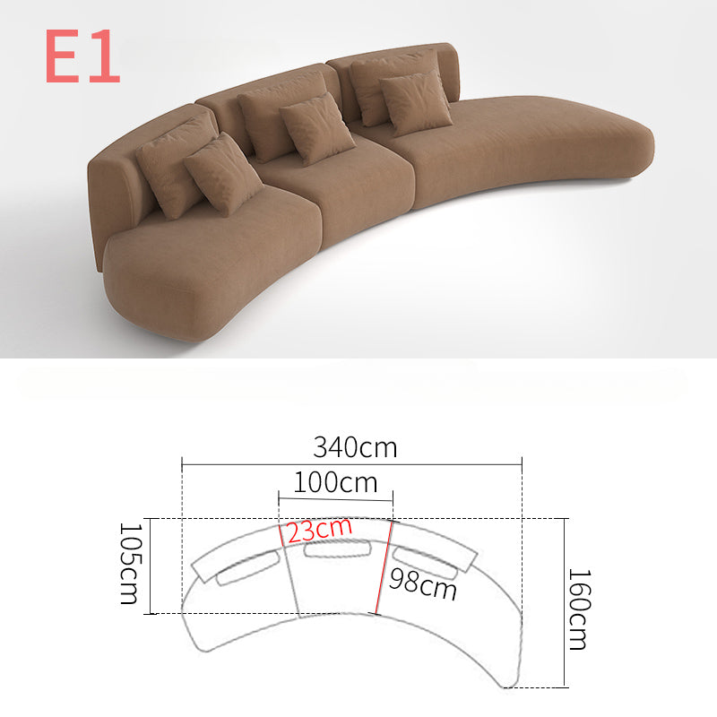 Curved furniture combination