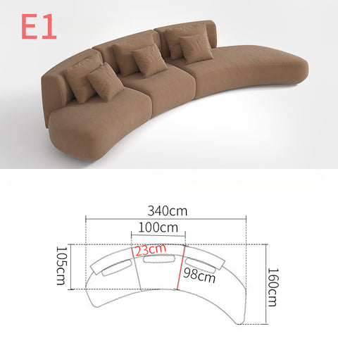 Curved furniture combination