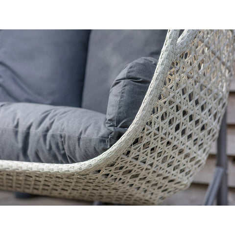 Dove Grey Rattan Double Hanging Cocoongarden