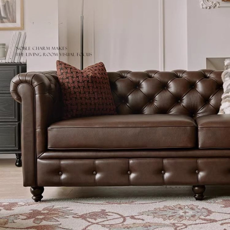 New retro leather sofa