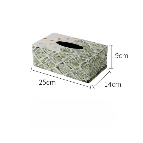 Natural Shell Decorative Tissue Box Creative Paper Drawer Box