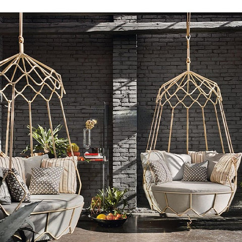 Internet hot new hanging basket glider Bird's Nest outdoor indoor balcony courtyard swing rattan chair rocking chairinsGirl garden