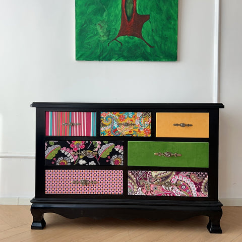 Original design color matching seven chest cabinet