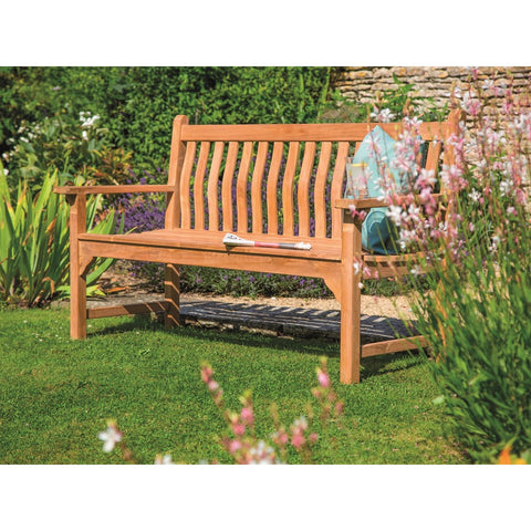 3 Seat Bench with Curved Back & Flat Armsgarden