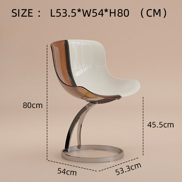 Designer's Creative Cream Home Acrylic Chair