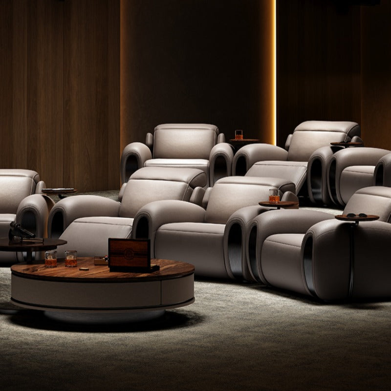 Family Theater Sofa High Sense Villa Whole House Supporting Electric Function Video Room Sofa