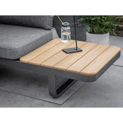 L-Shape Lounge Set With Teak Side & Coffee Tablegarden