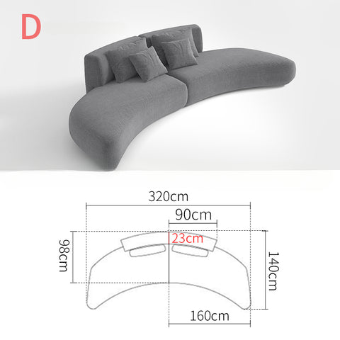 Curved furniture combination