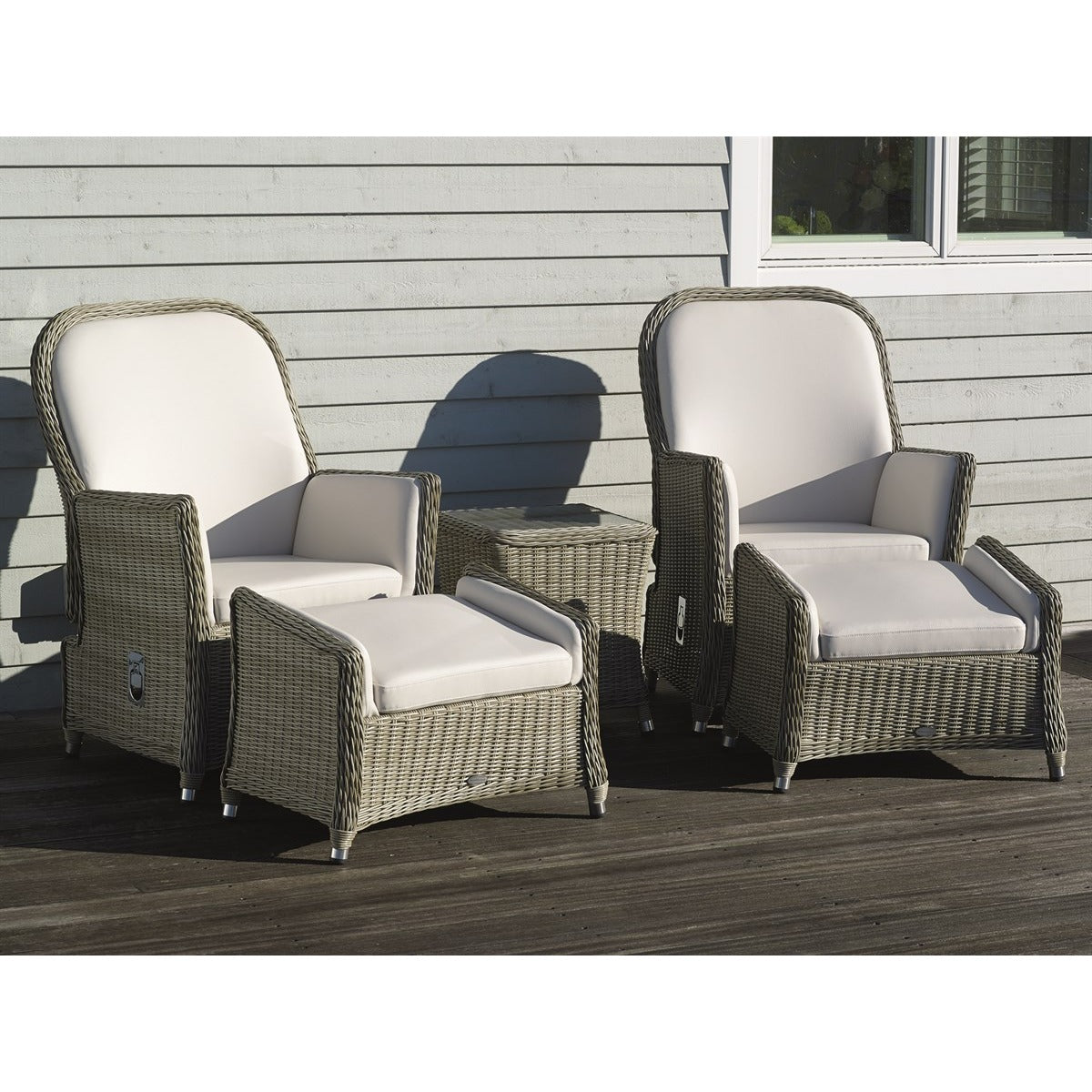 Carlo Recliner Set with 2 Footstools & Side Tablegarden