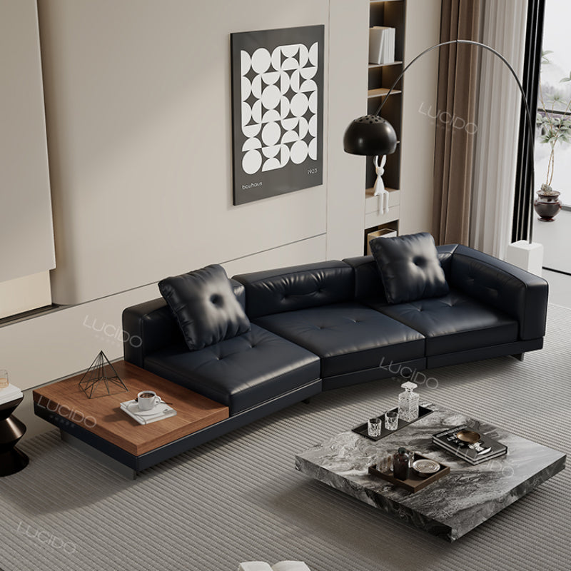 Italian DYLAN minimalist leather sofa