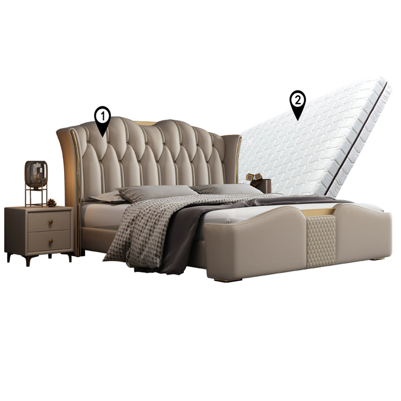 Modern leather bed designed by a famous Italian designer bed