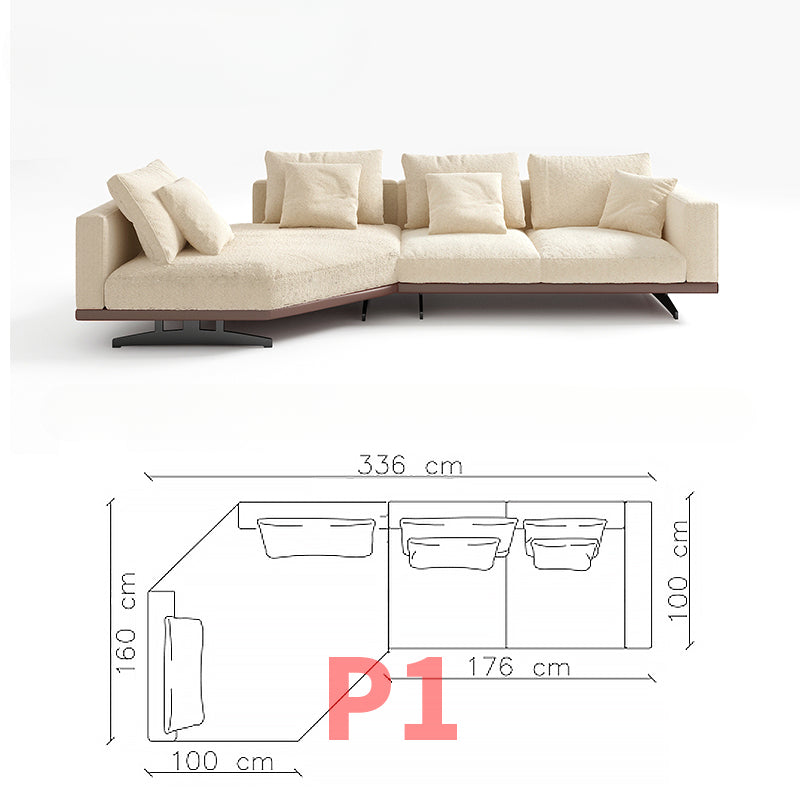 High-end Italian minimalist fabric sofa