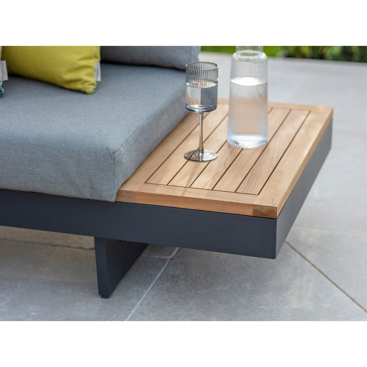 Rectangle Modular Sofa with Rectangle Teak Coffee Tablegarden