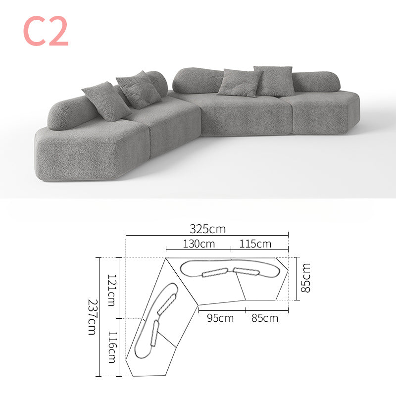 Italian modular fabric sofa