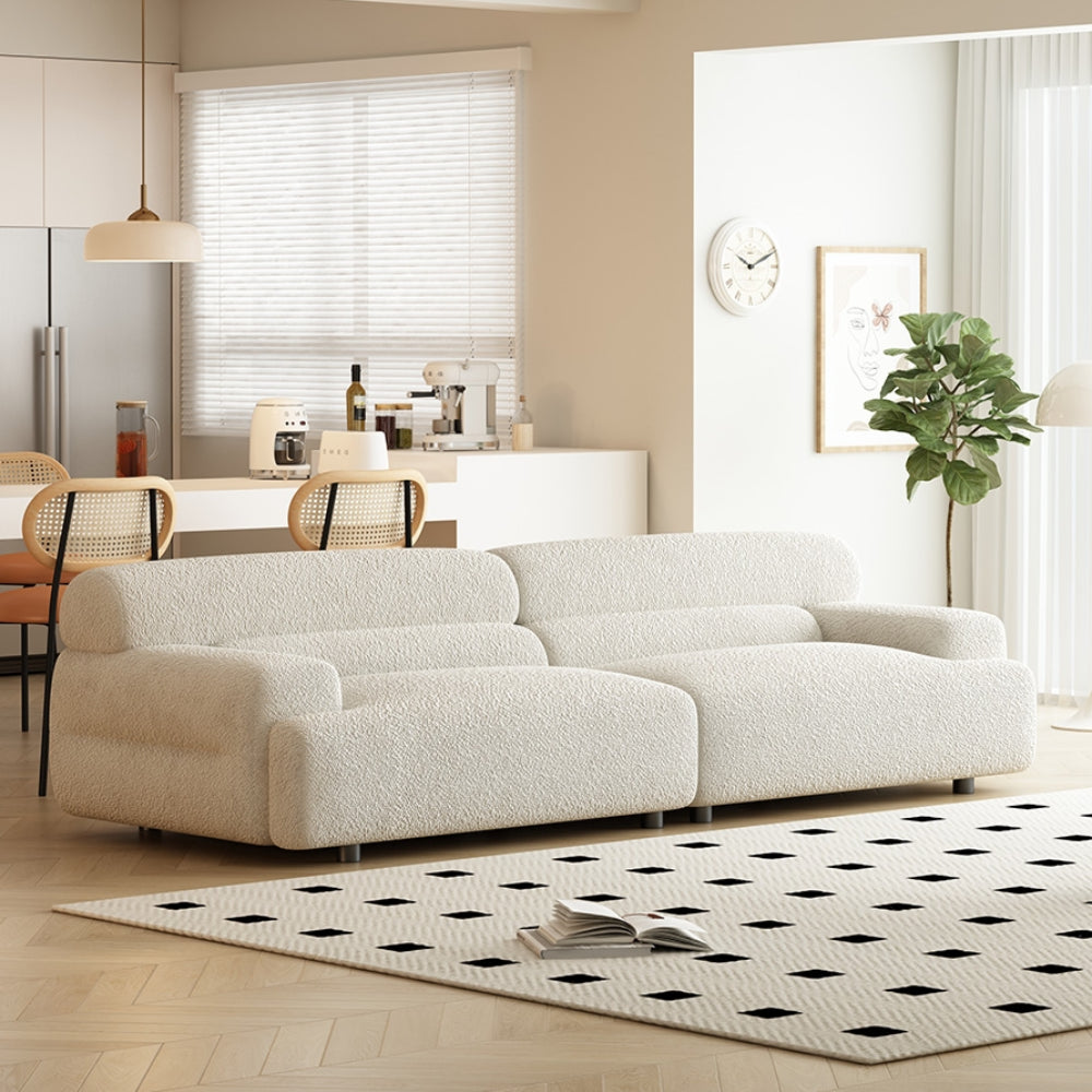 French lamb cream sofa