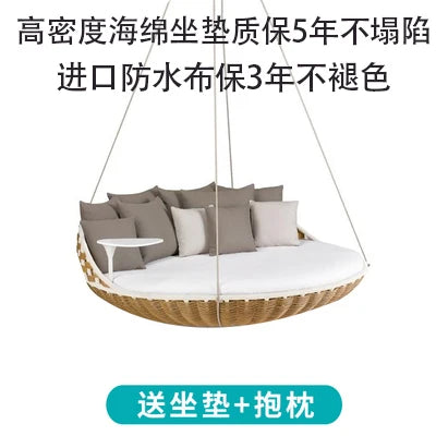 Outdoor hammock rattan sofa home stay swing villa hotel outdoor courtyard bird's nest hanging chair  garden bed garden