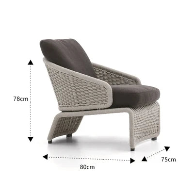 Outdoor home stay open-air balcony courtyard living room leisure rattan rope table chair sofa three piece set garden