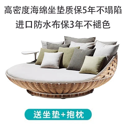 Outdoor hammock rattan sofa home stay swing villa hotel outdoor courtyard bird's nest hanging chair  garden bed garden