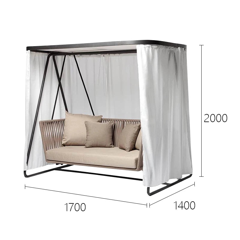 Outdoor swing balcony glider courtyard outdoor to swing Internet celebrity indoor home single double rattan cradle glider garden