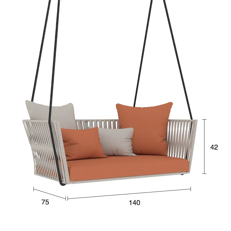 Outdoor swing balcony glider courtyard outdoor to swing Internet celebrity indoor home single double rattan cradle glider garden