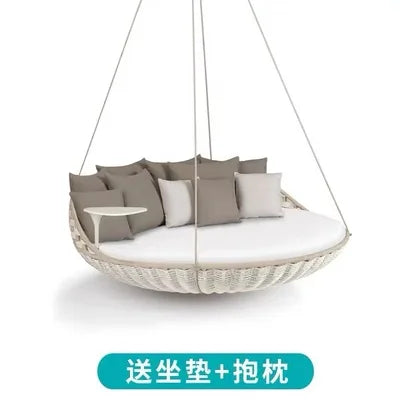 Outdoor hammock rattan sofa home stay swing villa hotel outdoor courtyard bird's nest hanging chair  garden bed garden