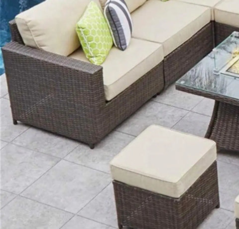 Rattan Furniture Multifunctional Wicker Fire Pit Table Set Outdoor Patio Furniture garden