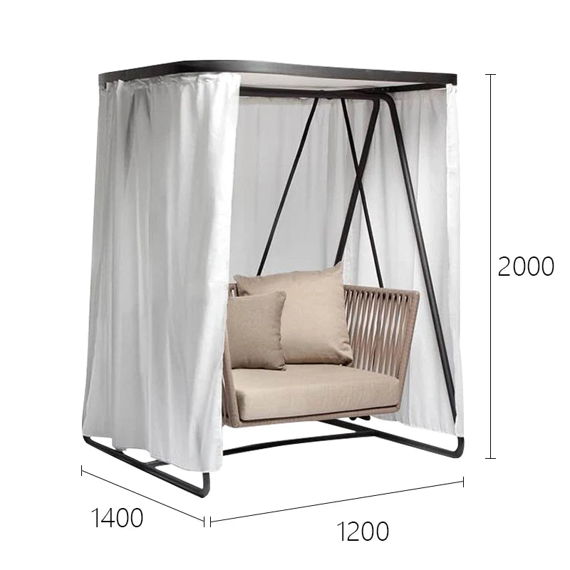 Outdoor swing balcony glider courtyard outdoor to swing Internet celebrity indoor home single double rattan cradle glider garden