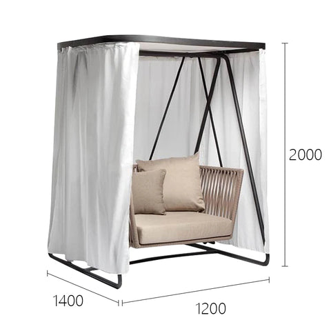 Outdoor swing balcony glider courtyard outdoor to swing Internet celebrity indoor home single double rattan cradle glider garden